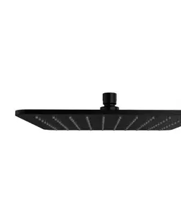 Kúpeľňové batérie OMNIRES - SLIMLINE dažďová sprcha, 25 x 25 cm čierna mat /BLM/ WG225/OBL