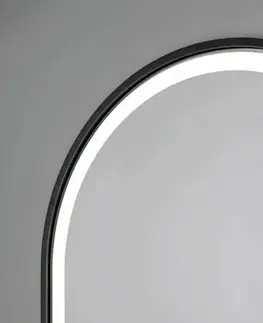 Kúpeľňové zrkadlá HOPA - Zrkadlo s LED osvetlením ERFURT BLACK - Rozmer A - 50 cm, Rozmer C - 100 cm OLNZERF5010B