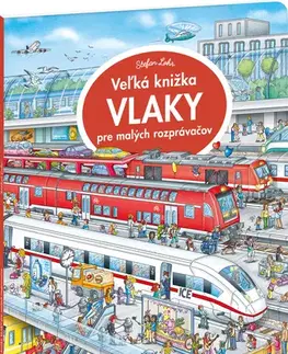 Leporelá, krabičky, puzzle knihy Veľká knižka VLAKY pre malých rozprávačov - Stefan Lohr