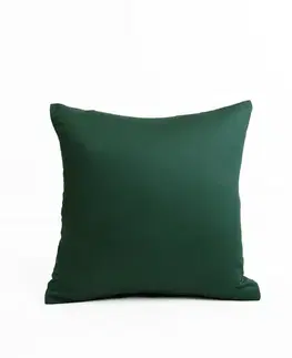 Dekoračné obliečky MKLozkoviny.sk Saténová obliečka na vankúš 50 x 50 cm -  Diana tmavo zelená-  -