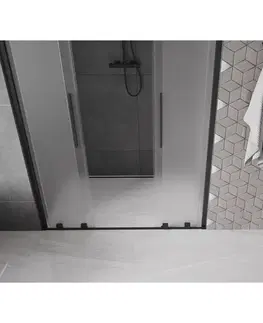 Sprchovacie kúty MEXEN/S - Velar L Duo posuvné sprchové dvere 160, dekor, čierna 871-160-003-32-70