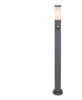Záhradné lampy Globo 3159AS - Von. lampa so senzorom BOSTON 1xE27/15W/230V IP44 110 cm antracit 3159AS