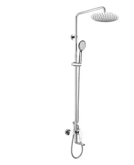 Kúpeľňové batérie Mereo Eve vaňová batéria s hlavovou guľatou slim sprchou ø 250 mm, nerez CBE60101SCE2
