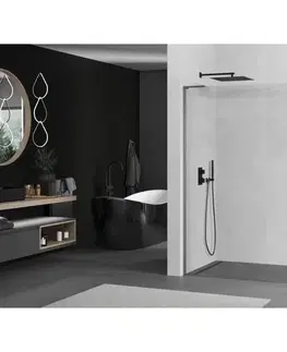 Sprchové dvere MEXEN/S - KiotoL Sprchová zástena WALK-IN 100 x 200, transparent, grafit kartáčovaná 800-100-103-66-06