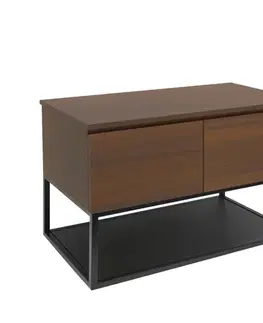 Kúpeľňový nábytok Kúpeľňová skrinka s krycou doskou SAT B-Way 119x30x45 cm orech mat BWAY120NUTDESK BWAY120NUTDESK