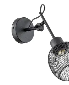 Svietidlá  Nástenné svietidlo POLO 1xE27/15W/230V čierna 25870