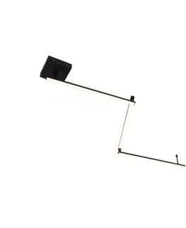 Stropné osvetlenie Stropné svietidlo čierne 150,8 cm vrátane LED 3-stupňové stmievateľné nastaviteľné - Annuschka