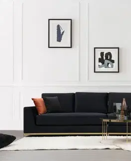 Pohovky a gauče Štvormiestna pohovka Line With Side Table - Black