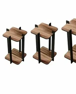 Kvetináče a truhlíky Stojan na kvety Flower Desk Square - Walnut