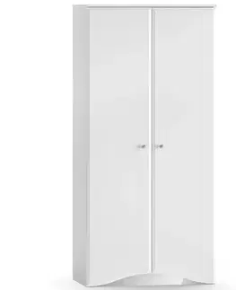 Šatníkové skrine Skriňa Glamour 08 lesklá biela