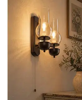 Svietidlá BRILAGI - LED Nástenné svietidlo COTTAGE 2xE14/40W/230V buk/hnedá BG1506+2xBG2273
