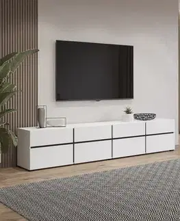 TV stolíky BRENDON 40 TV stolík, biela / čierna 