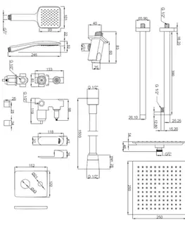 Kúpeľňové batérie INVENA - Podomietkový set 2-cestná nástenná batéria SIROS 011 BS-90-011-A