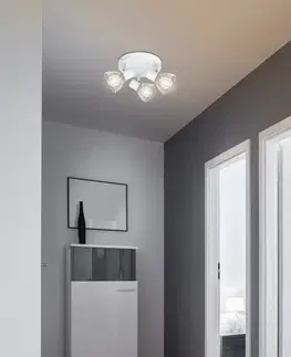 Stropná svetla Stropné svietidlo 3X40W E14 biele chrómové FLY