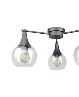 Svietidlá Keter Lighting Prisadený luster STAR 3xE27/60W/230V čierna/číra 2847