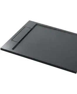 Vane CERANO - Sprchová vanička obdĺžniková Loro - liaty mramor - tmavo šedá - 120x90x3,5 CER-8050BD80372