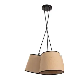 Svietidlá  - Luster na lanku ROSSA 3xE27/15W/230V pr. 45 cm hnedá/čierna 83246