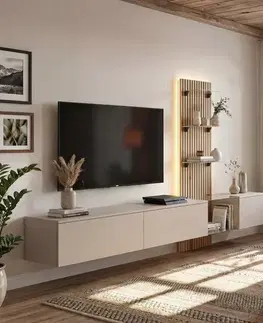 Obývacie steny Obývacia Stena Luzz Sgce Lz Clay Grey/Coast Evoke Oak