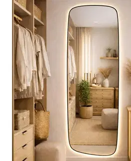Svietidlá Baltica Design-LED Zrkadlo s podsvietením STONE CALM 15W/230V 4500K 155x50 cm IP65 čierne 5904107933283