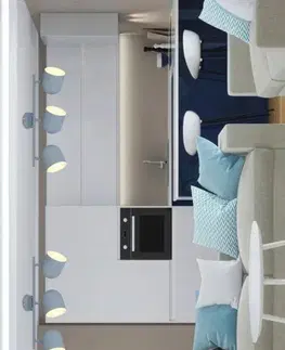 Nástenné svetlá Nástenná lampa azuro strip e27 matná sivá