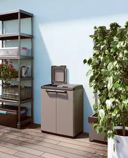 Vonkajšie koše Záhradný recyklačný kôš SPLIT CABINET BASIC Keter