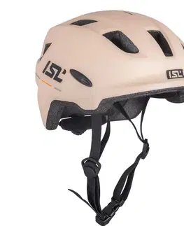Helmy a prilby na in-line Detská cyklo prilba s LED svetlom ISL Lumitto Peach Beige - XS (48-54)
