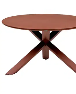 Stolčeky Hliníkový jedálenský stôl ORIENT ø 130 cm (terracotta)