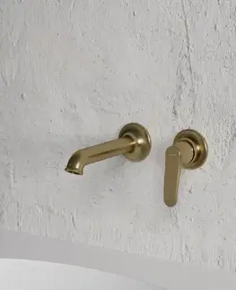 Kúpeľňové batérie OMNIRES - ART DECO umývadlová batéria pre skrytú inštaláciu, antický kartáčovaný bronz AD5115BR
