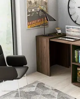 Písacie stoly SHIFT výsuvný písací stôl, orech
