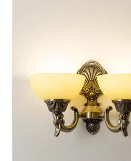 Svietidlá BRILAGI - Nástenná lampa CLASSIC 2xE27/60W/230V mosadz BG71347