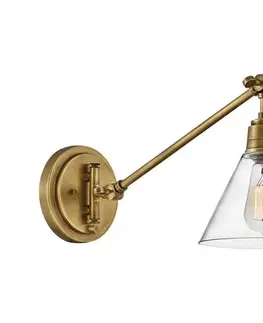 Svietidlá Elstead Hinkley HK-ARTI-1W-HB-CG - Nástenná lampa ARTI 1xE27/60W/230V mosadz HK-ARTI-1W-HB-CG