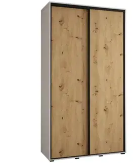 Šatníkové skrine Skriňa 45 Canaris 1 130 biela/artisan/čierna
