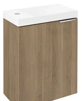Kúpeľňový nábytok SAPHO - LATUS X umývadlová skrinka 39,4x50x22cm, dub Cuneo LT110-2525