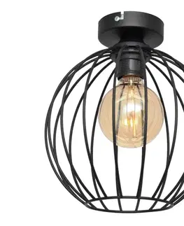 Svietidlá  Prisadený luster MERCURE 1xE27/15W/230V pr. 24 cm čierna P-1388/1 BK