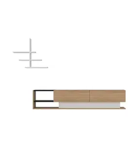 Obývacie steny TV skrinka / Obývacia stena Liza - Teak, White