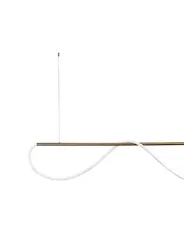 Svietidlá Light Prestige LED Luster na lanku MELECA LED/36W/230V 3000/4000/6000K 160 cm zlatý LP-2345/1P M GD