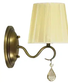 Nástenné svetlá Patinovaná nástenná lampa 1x40W E14 Fiesta