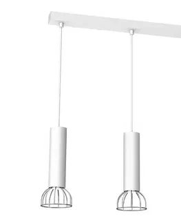 Svietidlá  Luster na lanku DANTE 3xGU10/25W/230V biela/lesklý chróm MLP7366