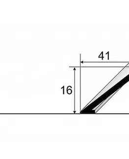 Přechodové lišty a profily Prechodový ukončovací profil pre krytiny do 14 mm (samolepiaci) Buk E08