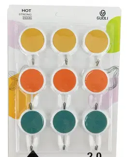 Háčiky MAKRO - Sada háčikov 9ks, umelá hmota / oceľ