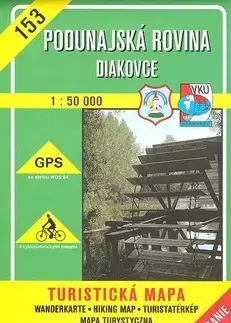 Turistika, skaly Podunajská rovina - Diakovce - TM 153 - 1:50 000