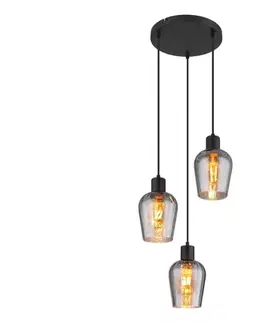 Svietidlá Globo 15627-3 - Luster na lanku RYAN 3xE27/40W/230V pr. 28,5 cm čierna 15627-3