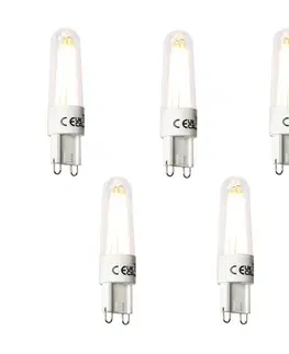 LED osvetlenie Sada 5 ks G9 LED žiarovka 2,5W 240lm 2300K