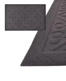 Rohožky Kinekus Rohož 40x60cm guma + textil, šedá, ORNAMENT, bezokrajová