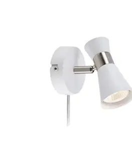 Svietidlá Markslöjd 108627- Nástenné bodové svietidlo FOLIE 1xGU10/7W/230V biela/matný chróm 108627