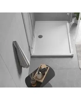 Vane MEXEN - Flow sprchová vanička obdĺžniková slim 80 x 110, biela lesk 46R108011
