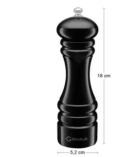 Koreničky NABBI Pedro mlynček na soľ a korenie 18 cm čierna