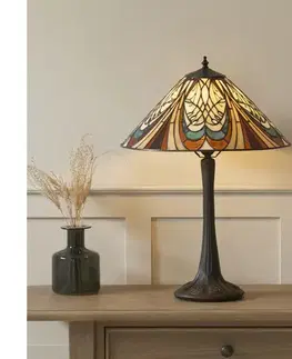 Lampy Endon 112185 - Stolná lampa Tiffany HECTOR 1xE27/10W/230V priemer 40 cm 112185