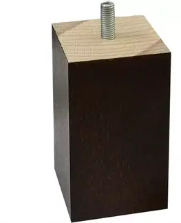 Nábytkové nohy a pätky Drevená nábytková noha 100/55/55 mm štvorcová, wenge