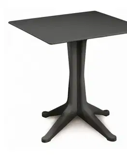 Záhradné stolíky Kinekus Stôl PONENTE antracit 70x70cm